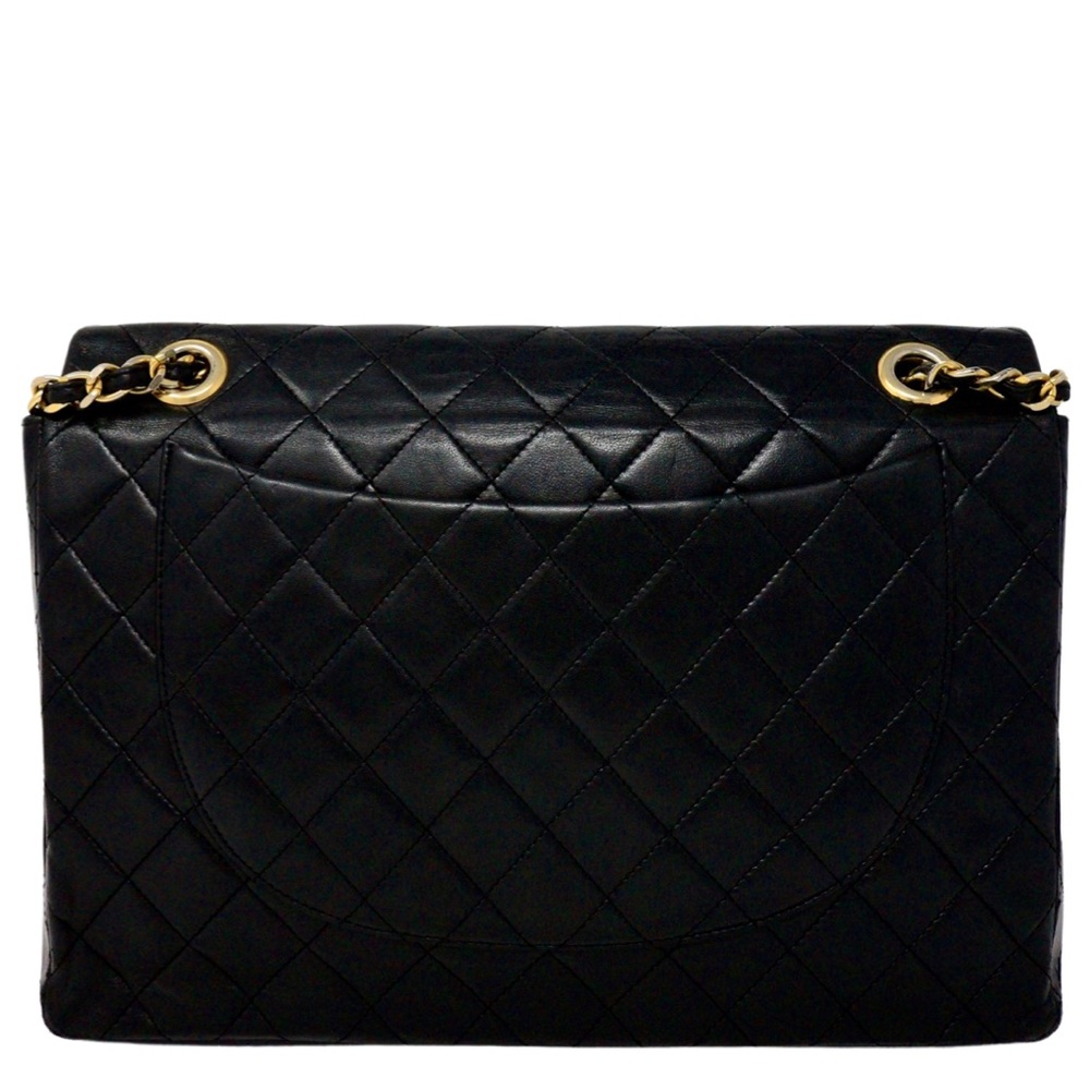 Chanel Vintage XL Maxi Flap in Black Lambskin - Picture 2 of 8
